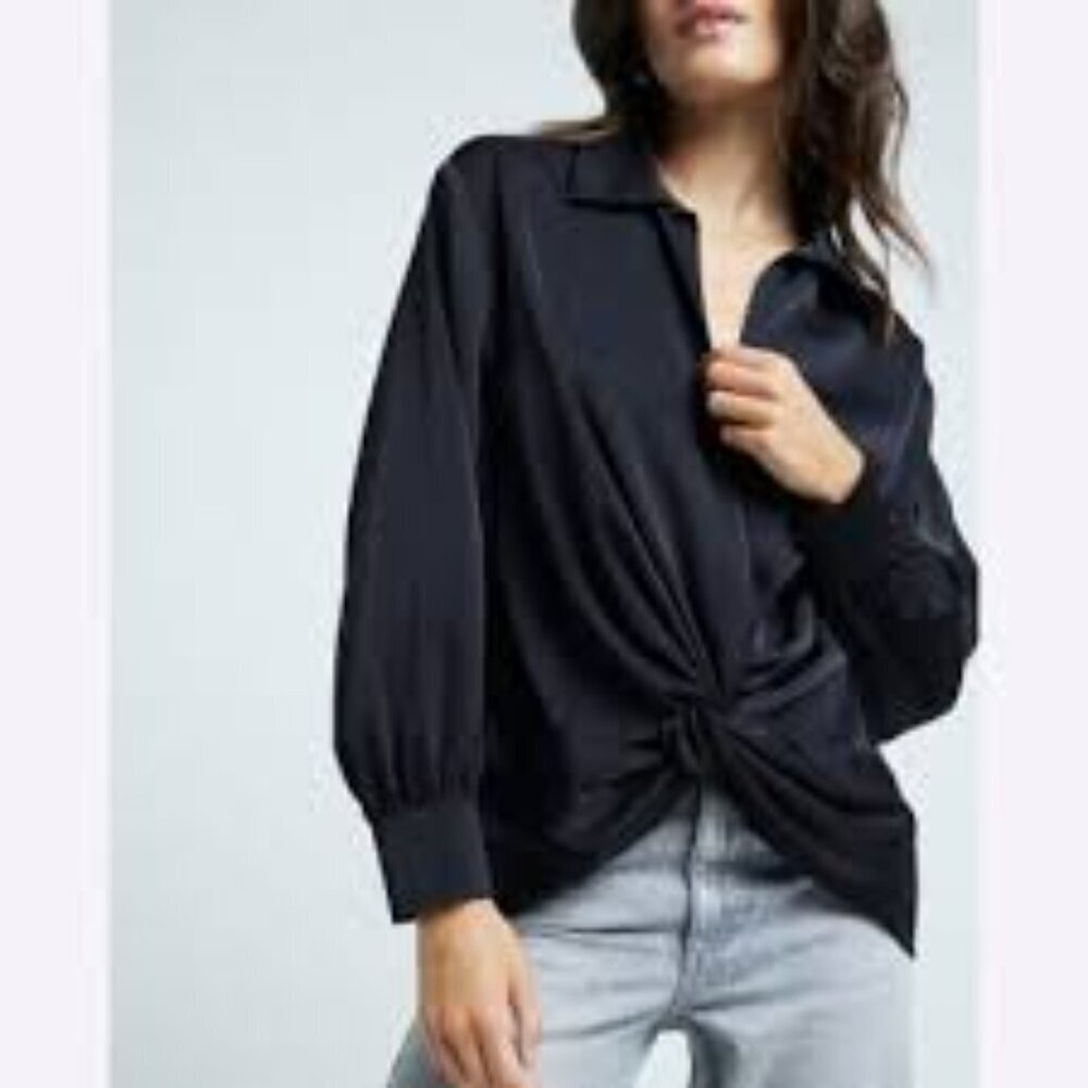 Perry Black Blouse Women Size S